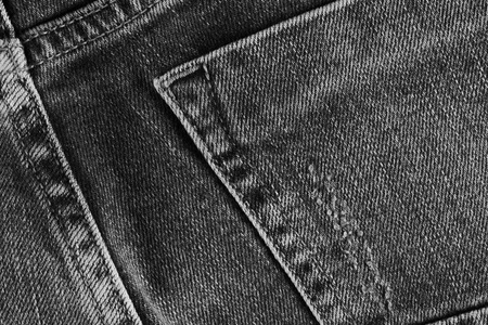 高度详细特写灰色牛仔布照片