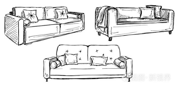 侧面沙发怎么画最简单图片