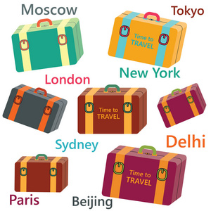 旅游与城市的袋型