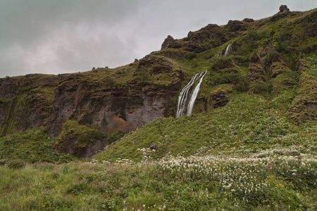 Seljalandsfoss 在夏天, 冰岛