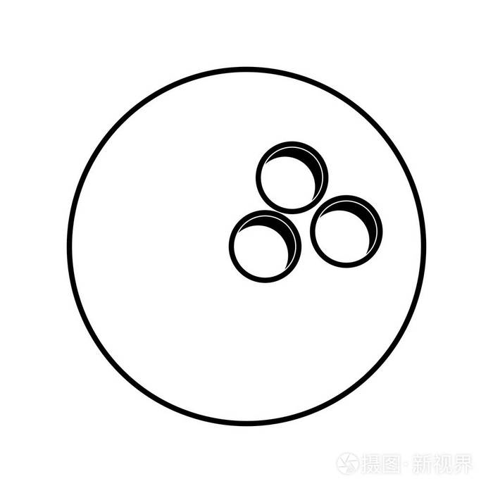 保龄球球孤立的图标