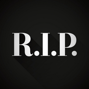 在转弯墓碑休息r,i.p.和平向量中休息照片