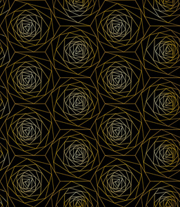 无缝的几何花草图案照片