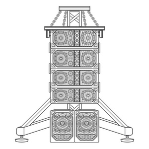 线阵列音乐会声学研究桁架悬挂它制作图案