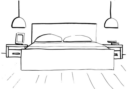 矢量图.房间的计划照片