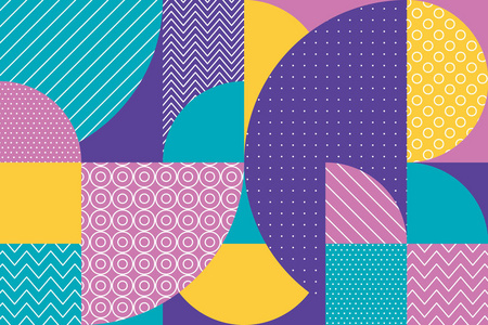 粉彩色彩中多彩多姿的几何图案照片