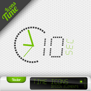 时间图标 10 秒符号矢量设计元素