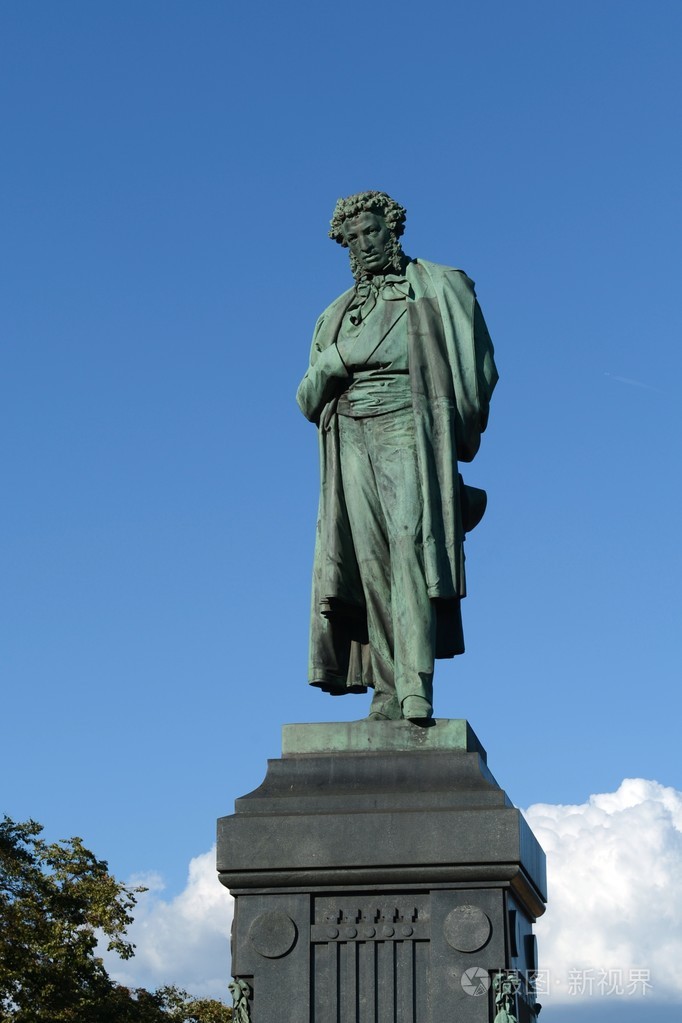 诗人亚历山大 · 普希金在莫斯科纪念碑