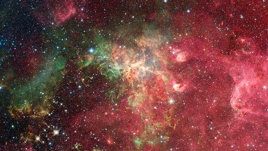 宇宙充满了恒星和星系。这幅图像由美国国家航空航天局提供的元素