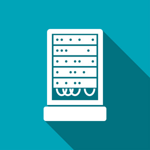 综合布线机柜服务器机柜矢量图标照片