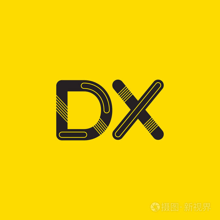 dx连接字母徽标
