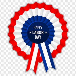 快乐劳动节徽章设计, 隔离在透明的背景上.矢量插图照片