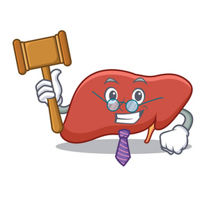 评委肝脏吉祥物卡通风格图片