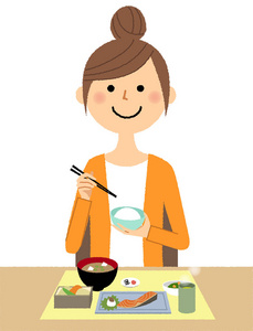 年轻的妇女, 妈妈, 膳食/这是一个年轻的女人谁吃的例证照片