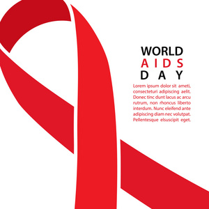 艾滋病的认识功能区。世界艾滋病日背景