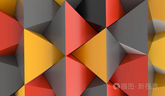bstract金字塔背景以橙色和灰色颜色