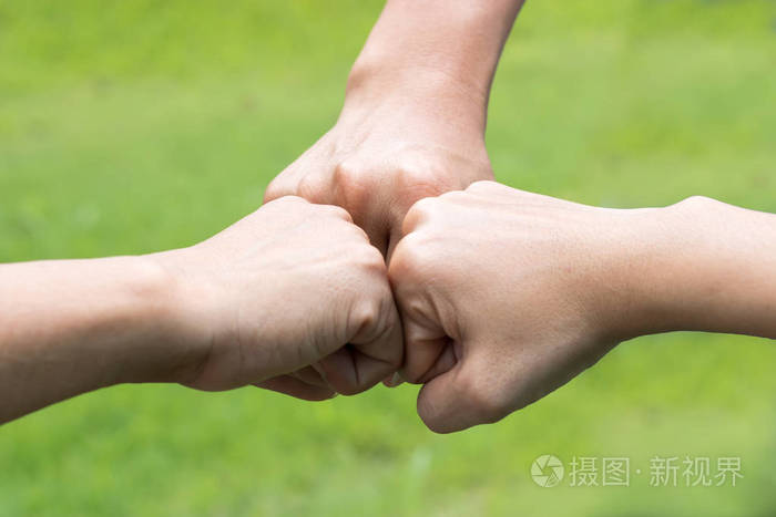 三个双手团队合作理念