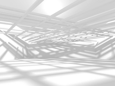 抽象几何建筑背景在白色与阴影照片