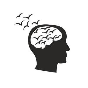 抑郁症精神疾病图标照片