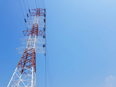 大功率电力塔或电压塔用于电力线路配电
