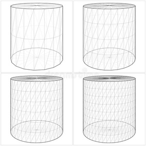 从简单形状向量到复杂形状向量的圆柱体05照片