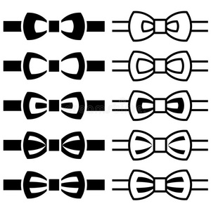 蝴蝶结黑白符号照片