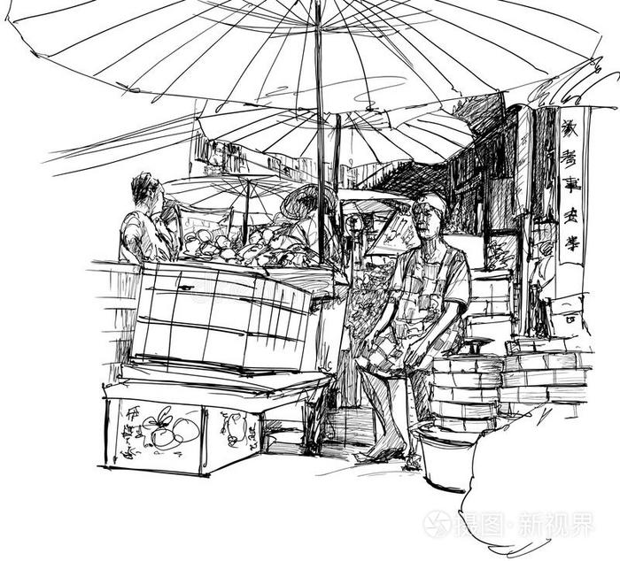 曼谷的中国马术插画-正版商用图片0np519-摄图新视界