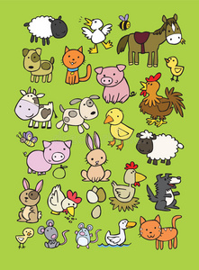 可爱的农场动物漫画集图片