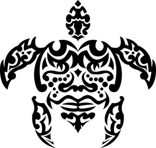 部落纹身龟照片