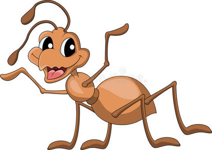 可爱的蚂蚁卡通照片