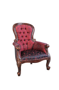 古董红绸椅