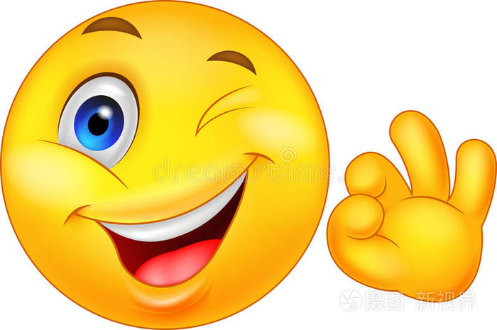 带ok符号的笑脸图释