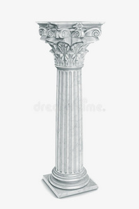 白色的希腊柱