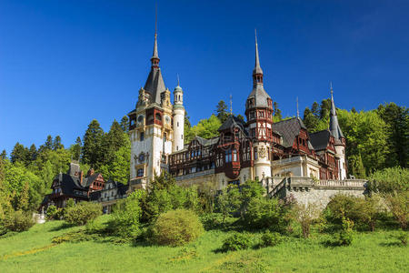 著名的皇家贝利城堡，西奈亚，罗马尼亚