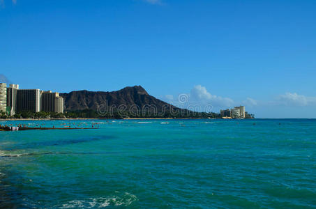 钻石海岸钻石头山日落照片