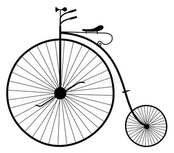 旧自行车插图