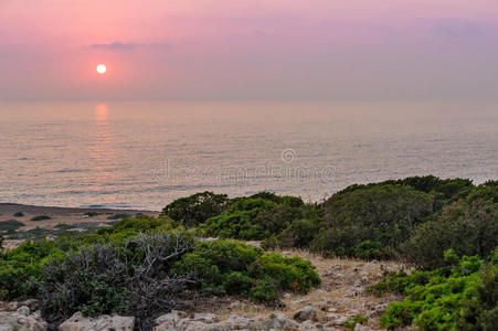 日落海滨风景