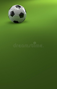 绿色背景下的足球