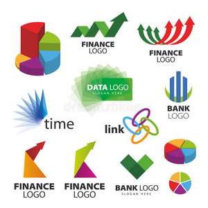 银行和金融公司的矢量图标图片