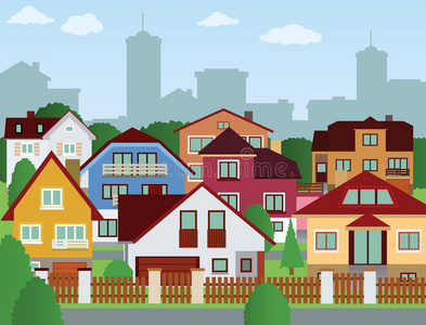 郊区的插图图片-郊区的插图素材-郊区的插图插画-摄图新视界