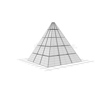 金字塔线框图片