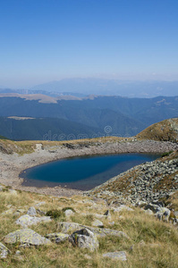 山间美丽的冰川湖