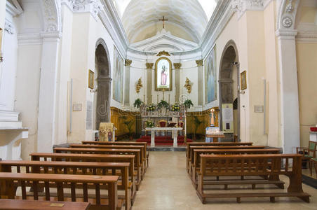 圣卡门教堂。梅尔菲。碱性硅酸盐。意大利。