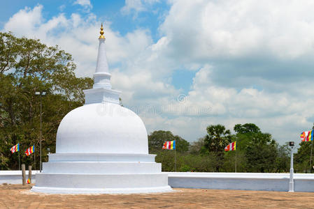 斯里兰卡anuradhapura的白色小佛塔