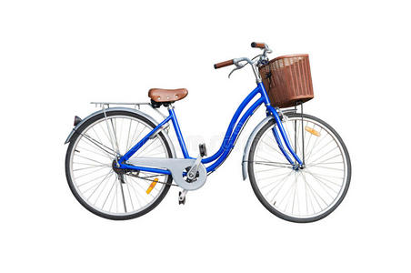 白底蓝色女式自行车