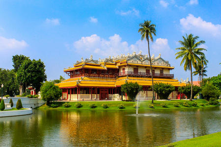 泰国大城府邦帕威哈特查姆伦特中式宫殿。