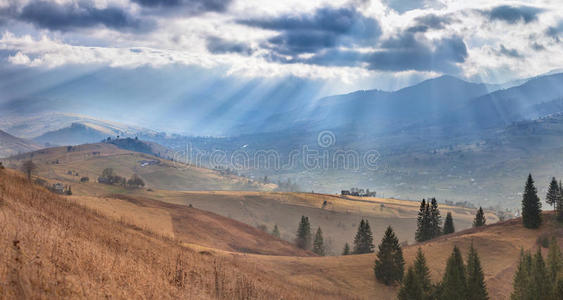 山村秋景