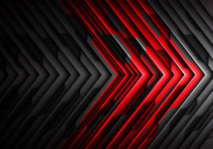 抽象红灰色金属箭图案3d 设计现代未来主义背景向量