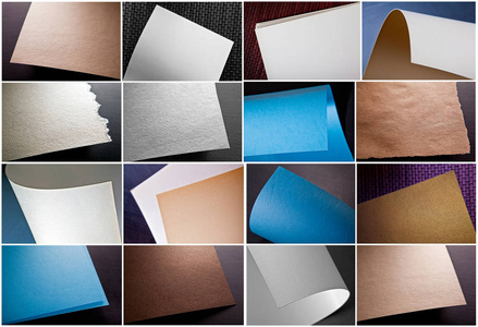 纸一角一组纸的一角宏镜头.样机.特写照片