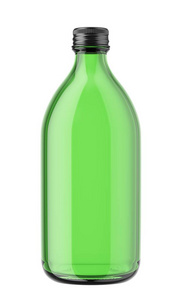 黑顶绿色玻璃瓶图片